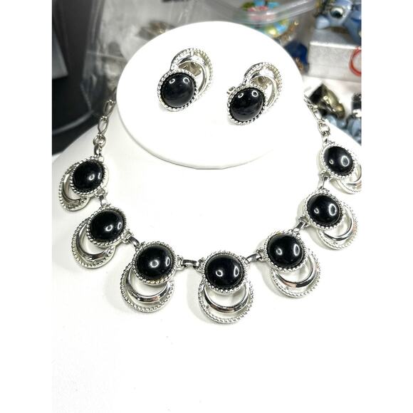 VINTAGE Necklace Earrings Set Signed Sarah Coventry Vtg Costume Jewelry JU09 - Picture 1 of 7